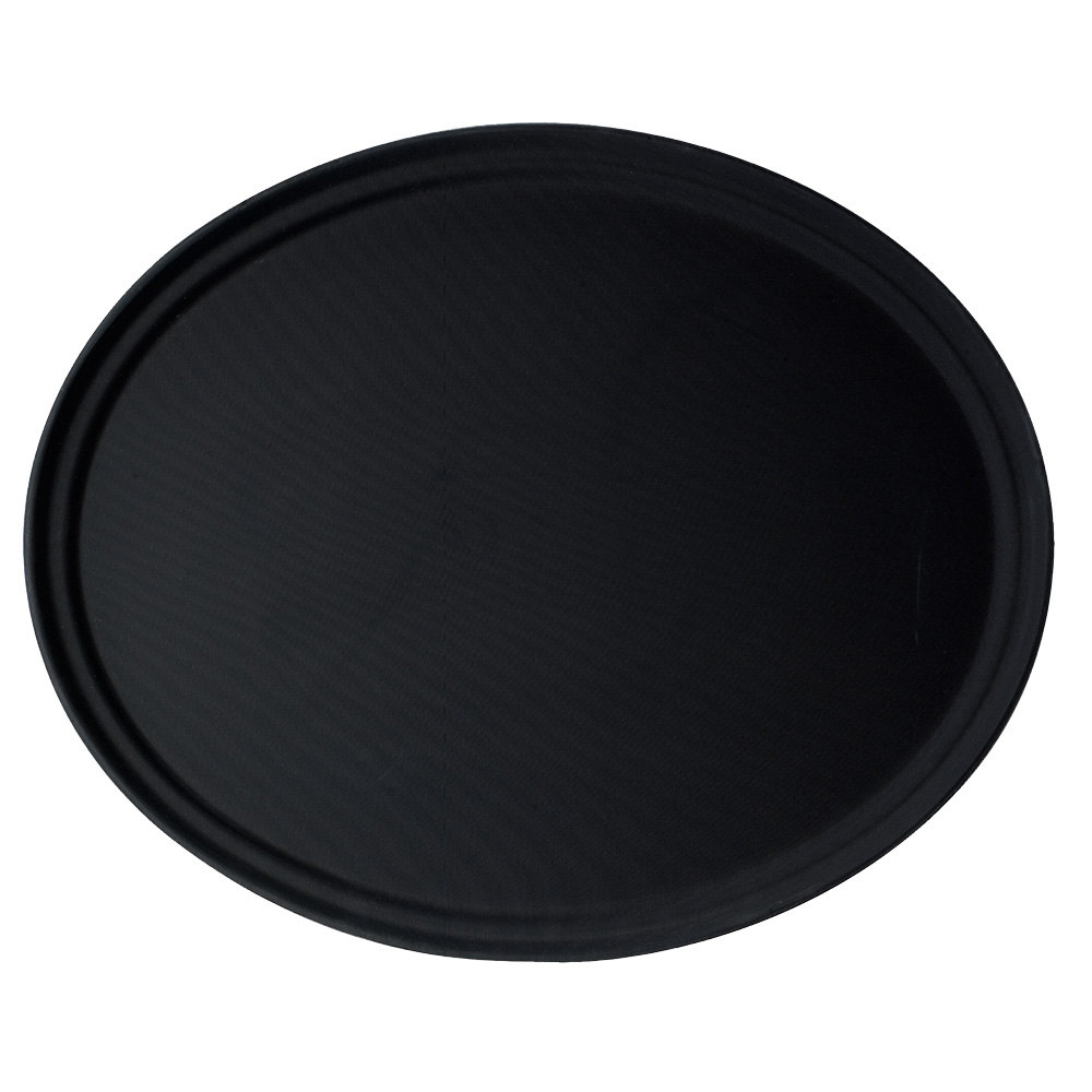 Bandeja fibra vidrio ovalada antideslizante 73.5 x 60 cm negro - Cambro