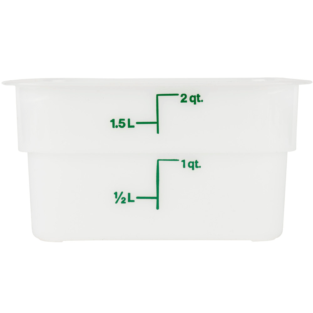 Recipiente cuadrado 1.9 lts. polietileno blanco - Cambro