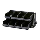 Soporte con 8 recipientes polietileno negro - Cambro USA