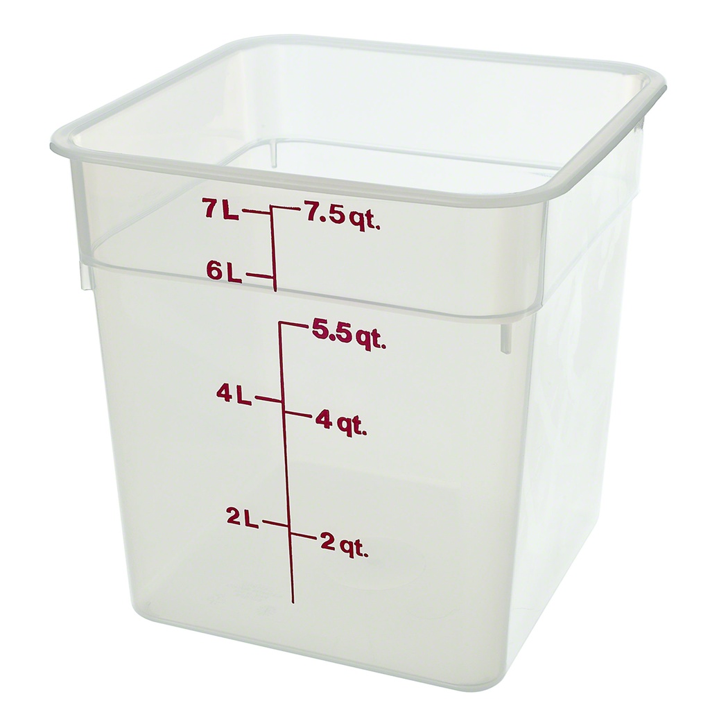 Recipiente cuadrado 7.6lts. polipropileno blanco - Cambro USA