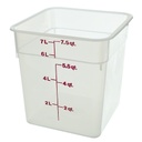 Recipiente cuadrado 7.6lts. polipropileno blanco - Cambro