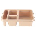 Bandeja 4 compartimientos 23 x 28 x 6.5 cm policarbonato beige Cambro