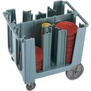 Carro para platos ajustable de 6 separadores azul - Cambro