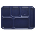 Bandeja 6 compartimentos 27 x 35 cm azul - Cambro