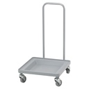 Carro camdollie con manija para cestas de lavado gris Cambro
