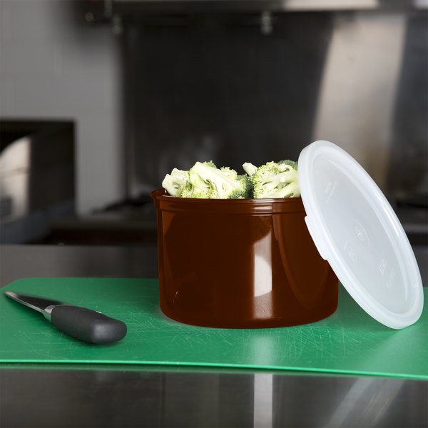 Tarro con tapa para almacenar alimentos 1.4lts - color castaño - Cambro USA