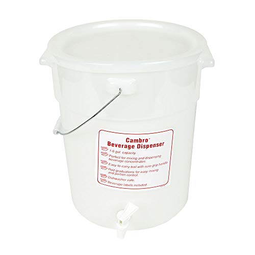 Dispensador surtidor de bebidas 22.7lts. polietileno blanco - Cambro USA