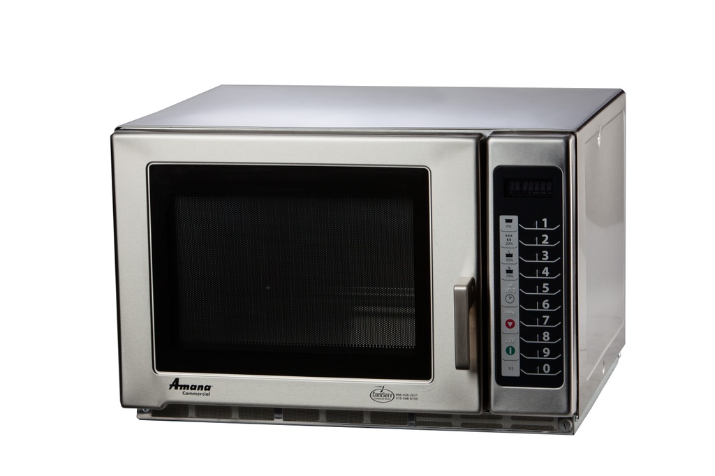 Horno microondas comercial trabajo pesado 1800W acero inox - Amana