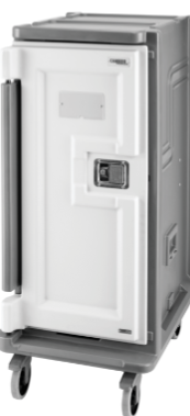Carro alto entrega alimentos cap. 16 bandejas de 35.5 x 46cm gris granito - Cambro USA