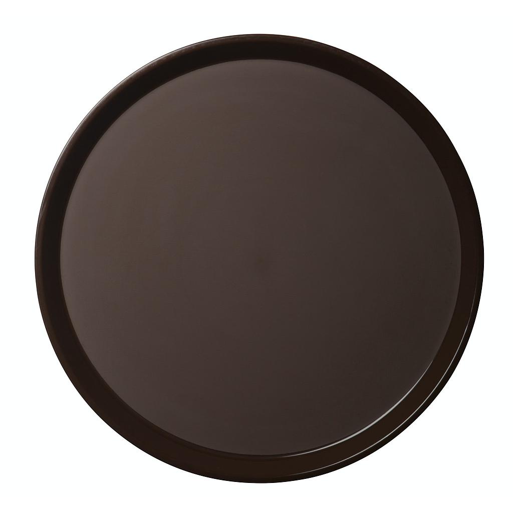 Bandeja redonda antideslizante polipropileno 40.5cm castaño - Cambro USA