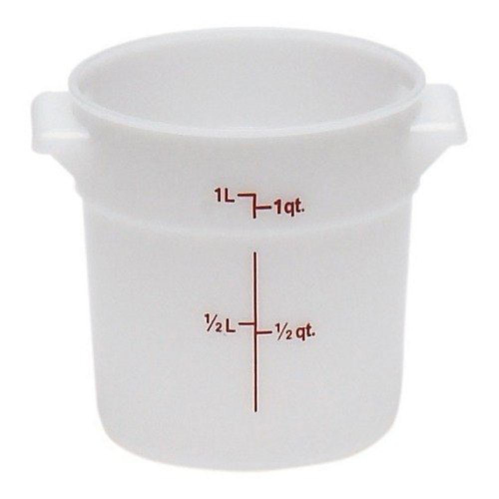 Recipiente redondo 0,9lt polietileno blanco - Cambro USA