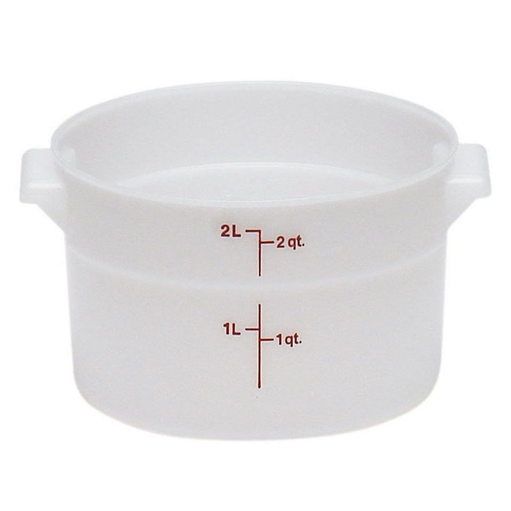 Recipiente redondo 1.9lts. polietileno blanco - Cambro USA