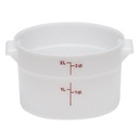 Recipiente redondo 1.9lts. polietileno blanco - Cambro USA