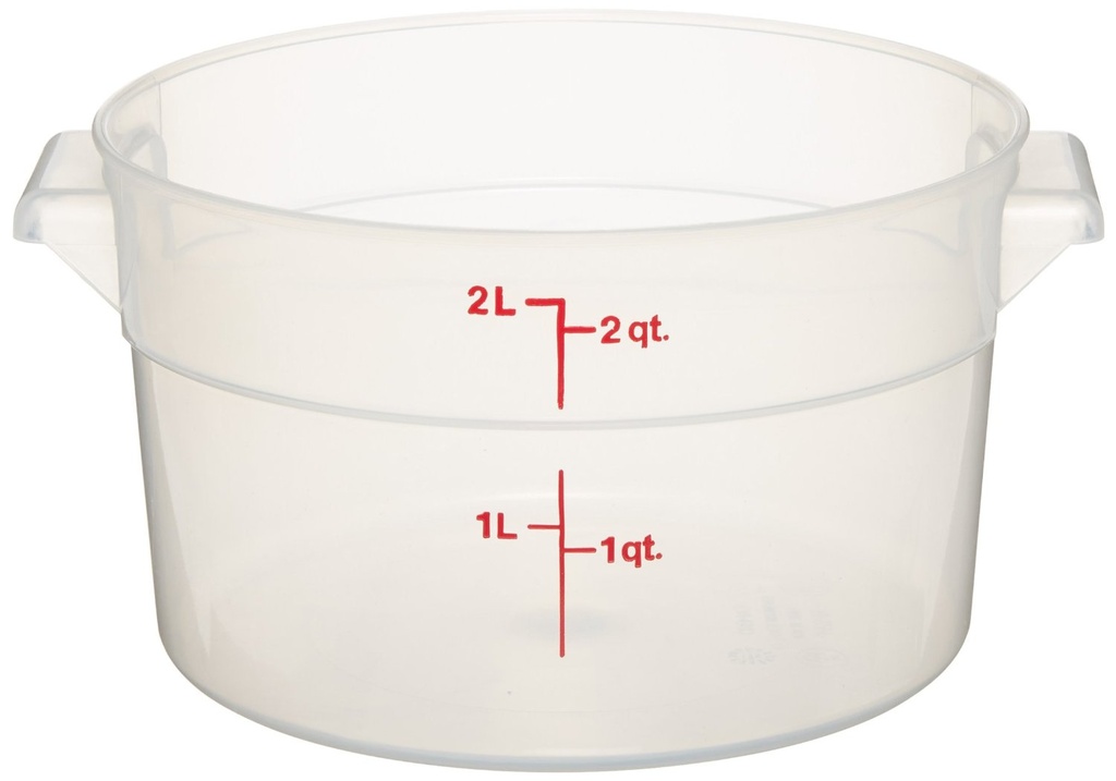 Recipiente redondo 1.9lts. polipropileno translucido - Cambro USA
