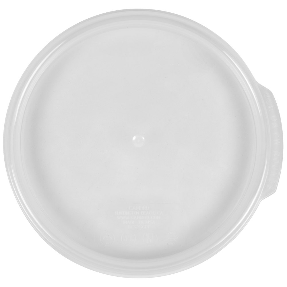 Tapa redonda con sello para recipientes de 1.9 y 3.8lts de policarbonato - Cambro