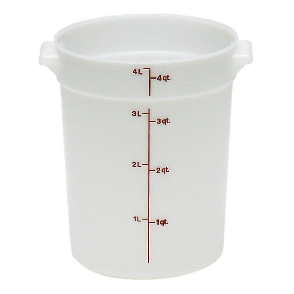 Recipiente redondo 3.8lts. polietileno blanco - Cambro USA