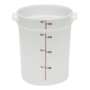Recipiente redondo 3.8lts. polietileno blanco - Cambro