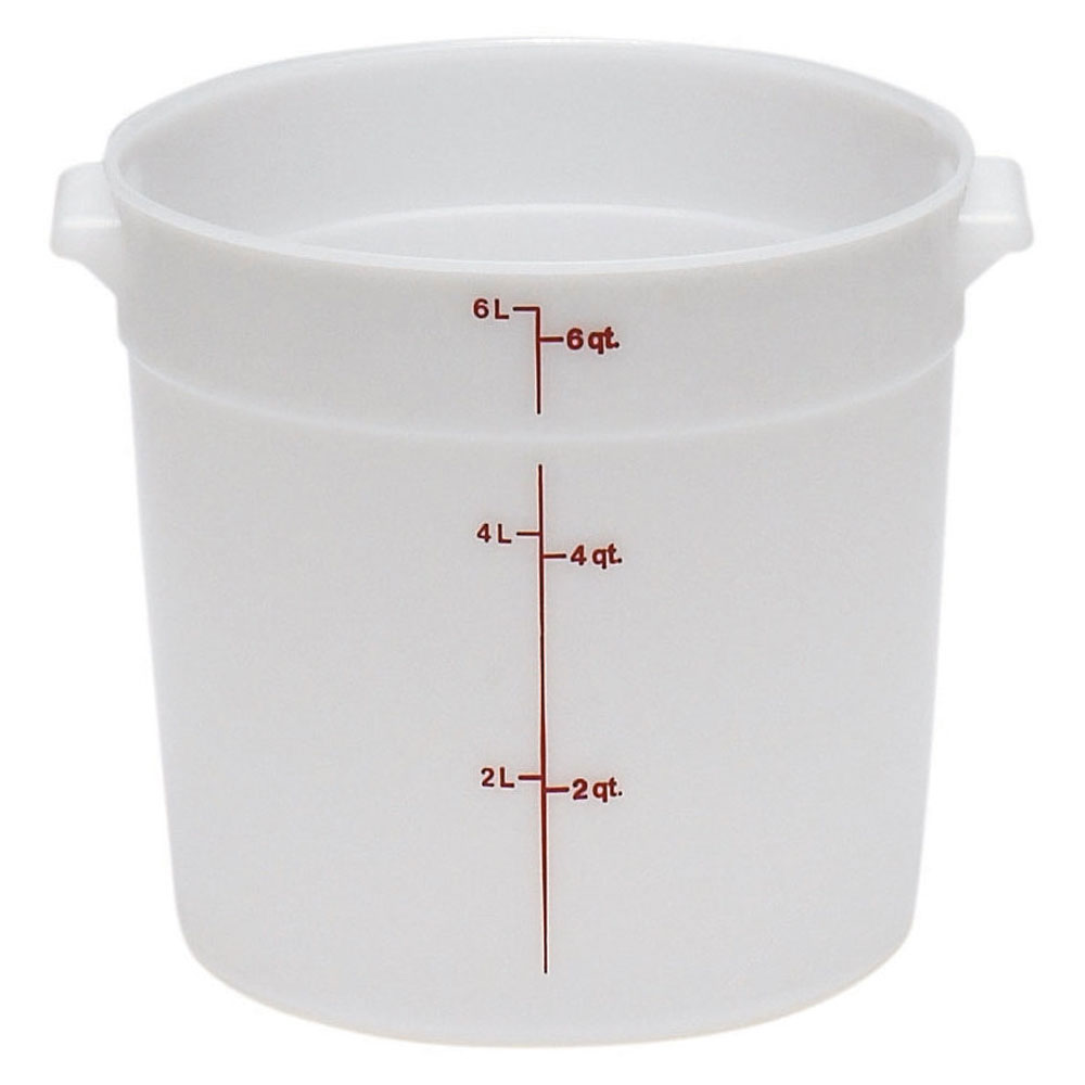 Recipiente redondo 5.7lts. polietileno blanco - Cambro USA