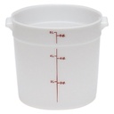 Recipiente redondo 5.7lts. polietileno blanco - Cambro USA