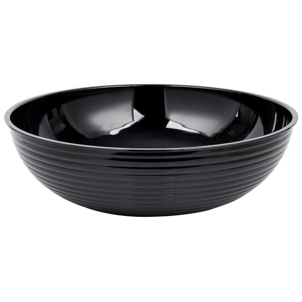 Ensaladera acanalada redonda 19.1lts. policarbonato negro - Cambro USA