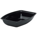 Ensaladera acanalada rectangular 2.7lt policarbonato negro Cambro