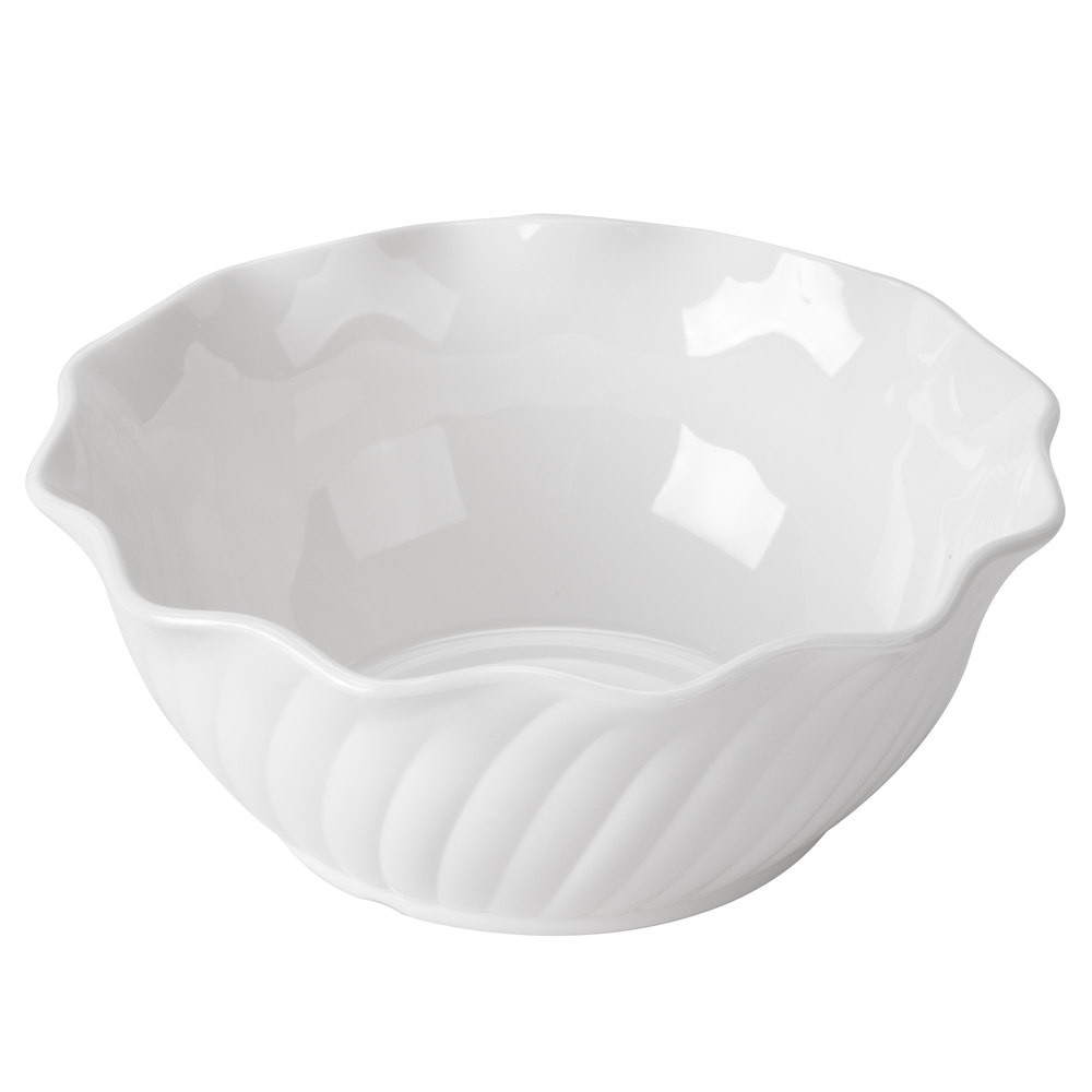 Plato hondo remolino 13oz policarbonato blanco - Cambro USA