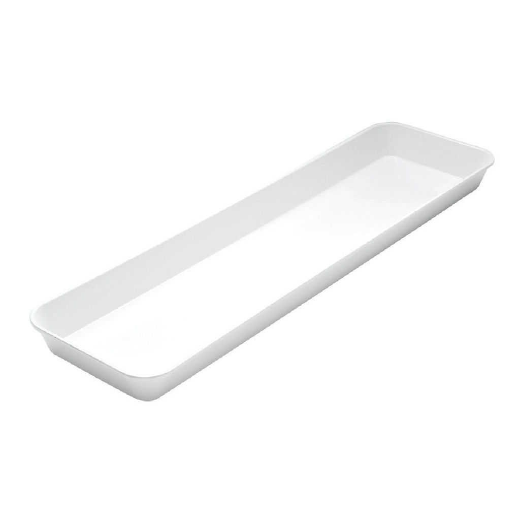 Bandeja fibra vidrio exhibición 16.7 x 76.2 x 5.1cm blanco - Cambro USA