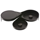 Base decorada margaritas escarchador 3 compartimientos (Outlet) - American Metalcraft