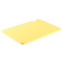 Tabla de corte amarilla 12" x 18" x 1/2" gancho para colgar - San Jamar