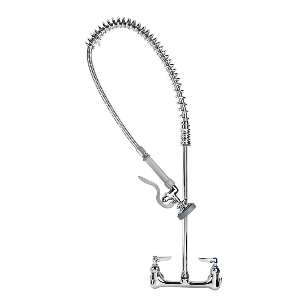 Ducha pared prelavado flexible 8" entre entradas con soporte pared - T&S