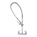Ducha pared prelavado flexible 8" entre entradas con soporte pared - T&S
