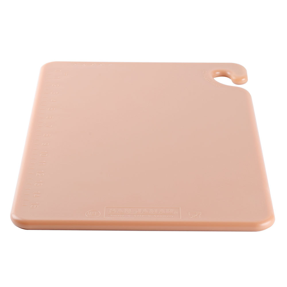 Tabla corte 15" x 20" x 1/2" cafe gancho para colgar - San Jamar