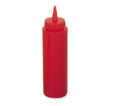 Dispensador salsa 24 oz para apretar color rojo - Browne