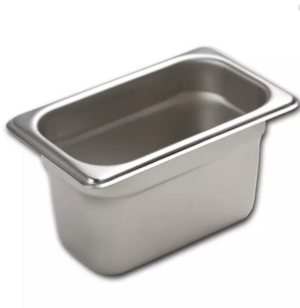 Recipiente para mesas de vapor 1/9 10 cm 1.0 lt inox ( Azafate ) Browne Halco