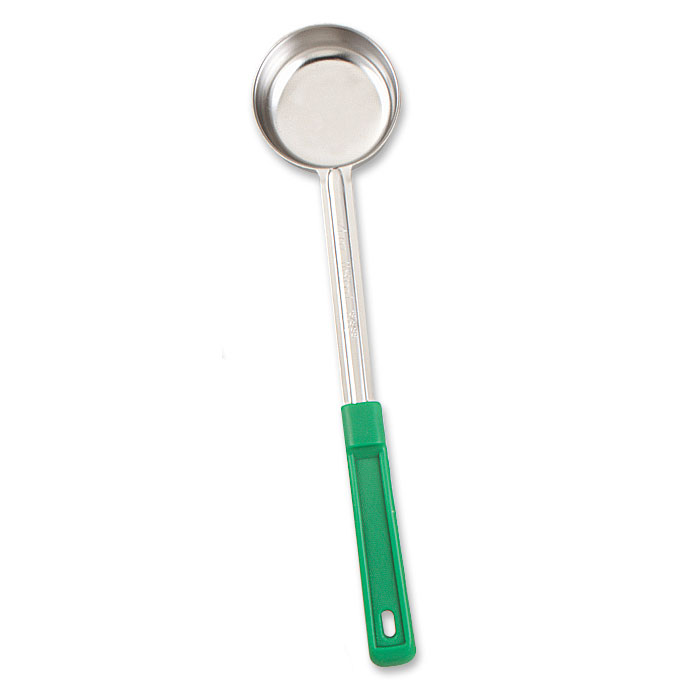 Cuchara plana 4 oz para servir porciones - mango verde - Browne