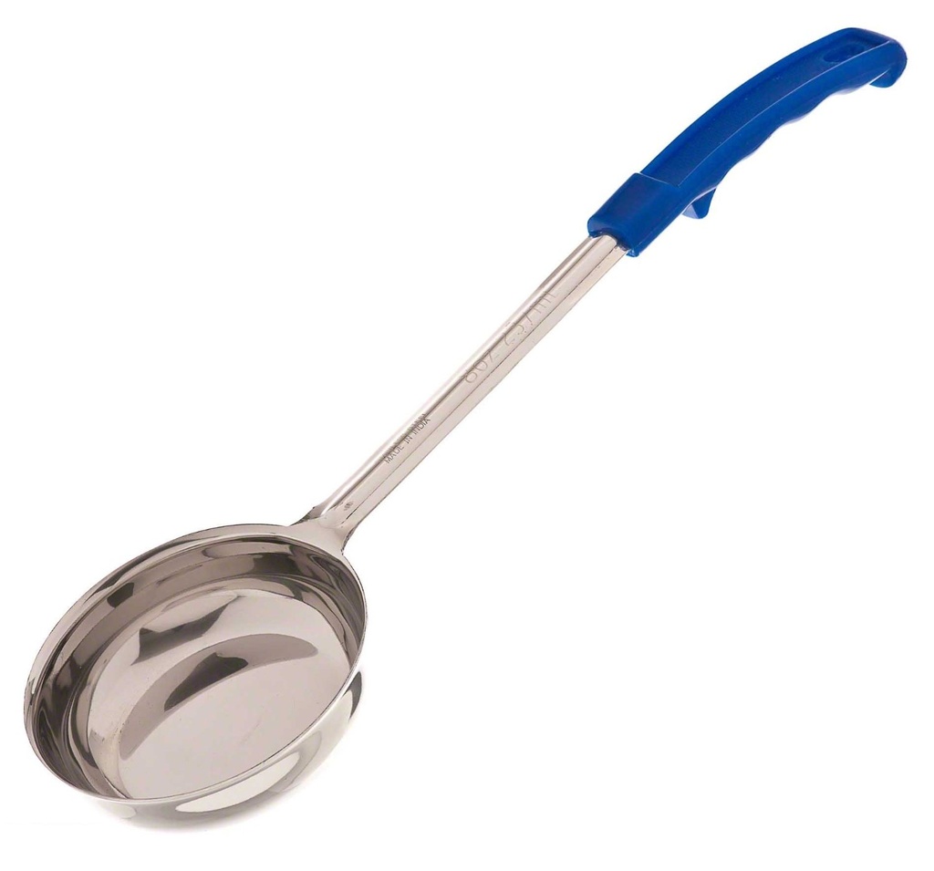 Cuchara plana 8 oz para servir porciones mango azul - Browne