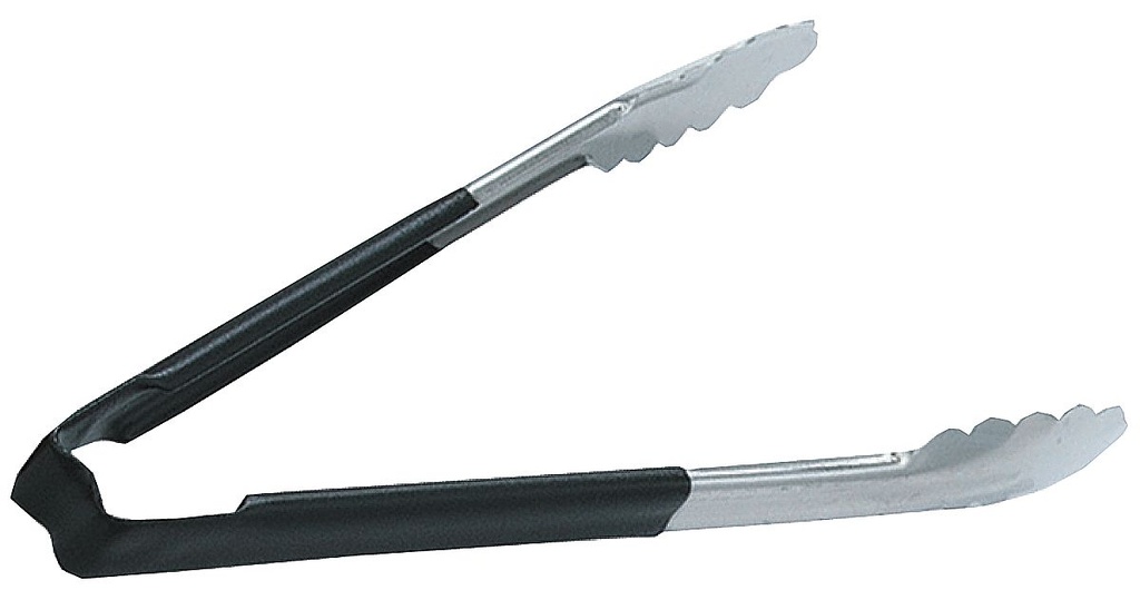 Pinza utilitaria mango negro antimicrobial 30 cm inox - Vollrath