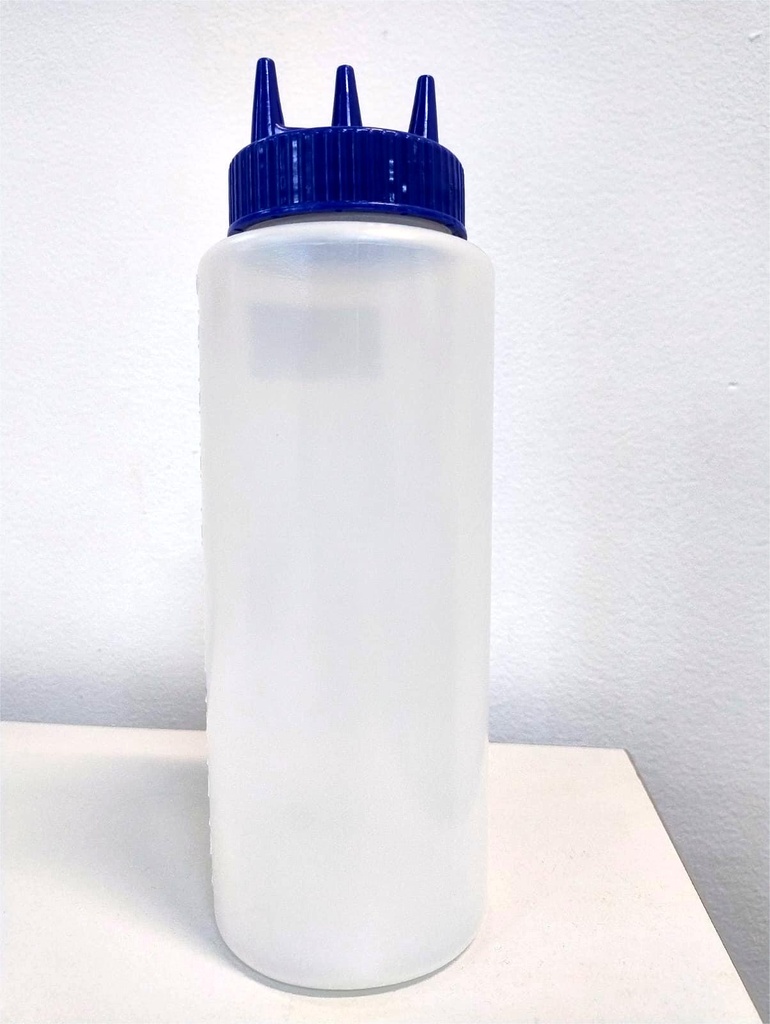 Botella flexible 3 boquillas Azul  32 oz o 1000ml - Vollrath