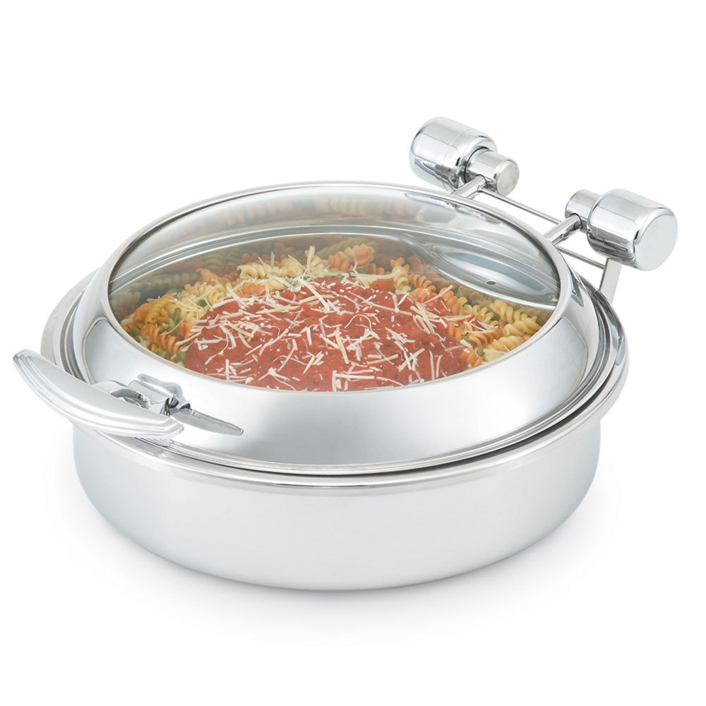Samovar redondo con tapa vidrio 5.8 lts inox - Vollrath