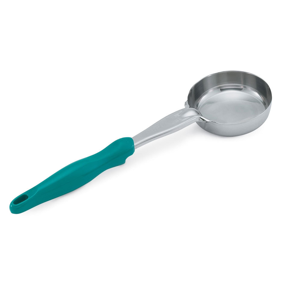 Cucharon redondo porcionar 6 oz mango verde Vollrath