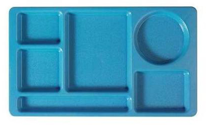 Bandeja de compartimentos 2 x 2 en policarbonato, color cerceta - Cambro USA