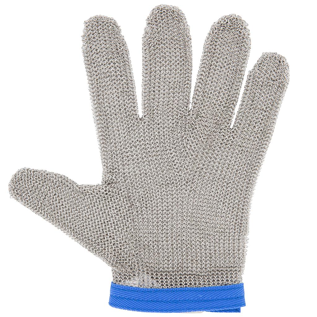 Guante de malla de acero inoxidable de 5 dedos talla L - San Jamar