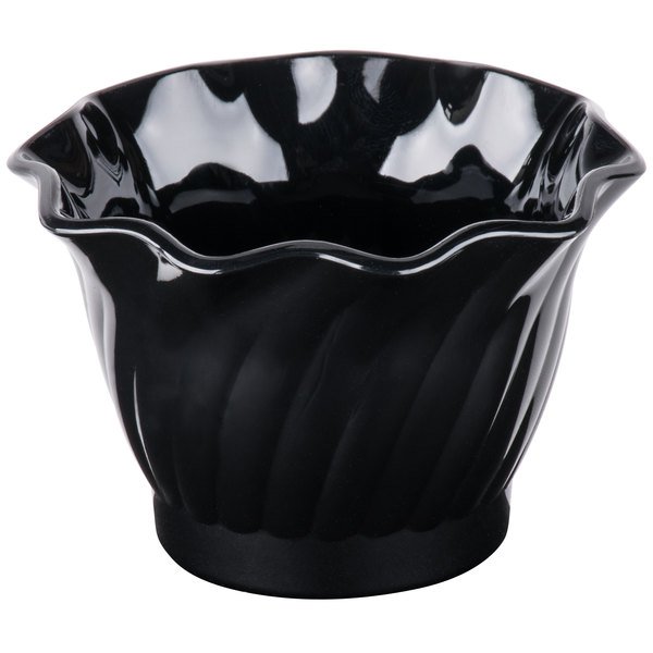 Plato hondo remolino, capacidad 5 oz, color negro - Cambro USA