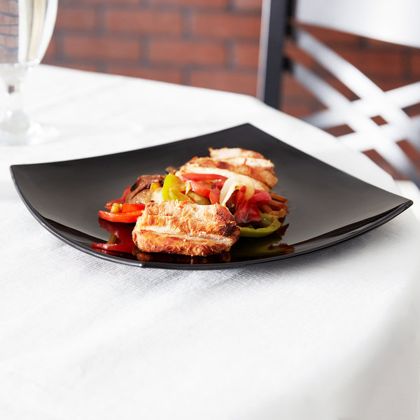 Plato Negro de Vidrio Templado Delice, 26.9cm (Outlet) - Arcoroc