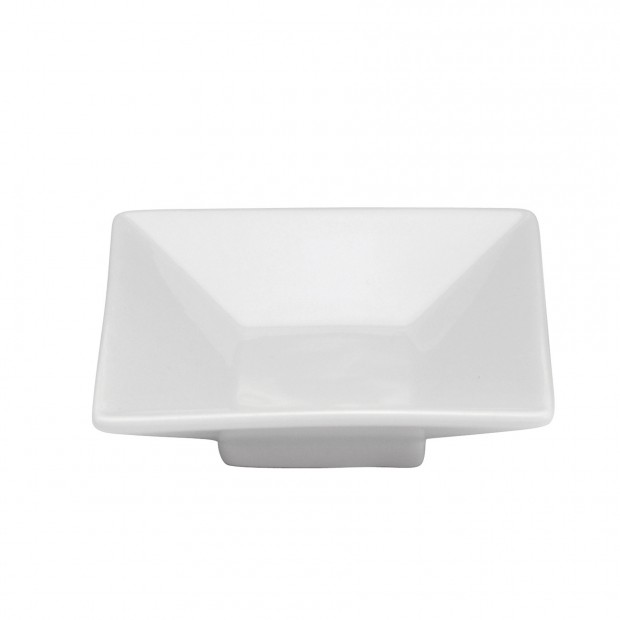 Tazón cuadrado porcelana 11.4 cm blanco brillante (Outlet) - Oneida