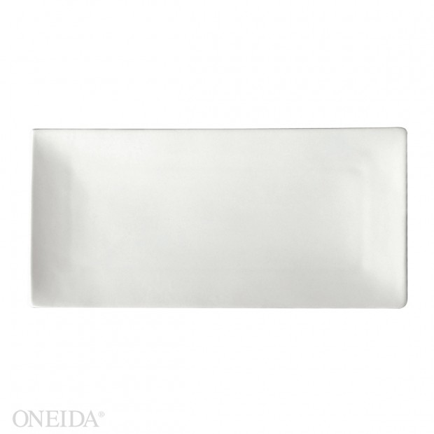 Plato sushi rectan porcelana 33 x 15.8cm blanco brillante  - Oneida