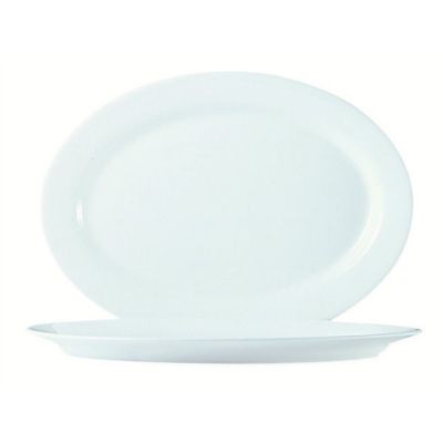 Plato ovalado 32 x 23 cm restaurante templado - Arcoroc