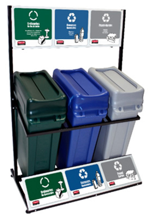 Armazón metálico para estación de reciclaje Slim Jim de 87 lt (Outlet) - Rubbermaid Local