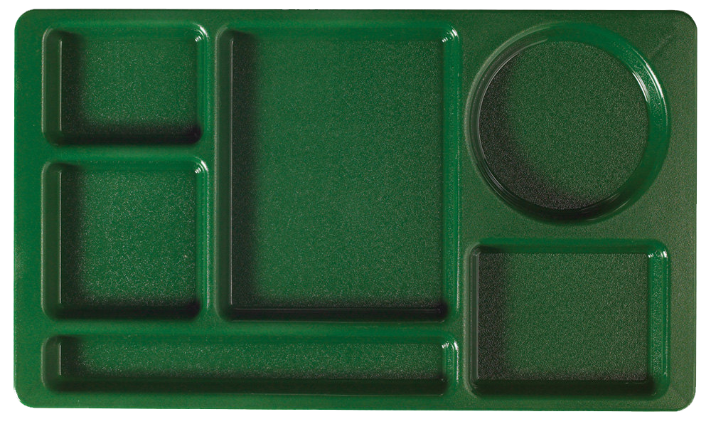 Bandeja de policarbonato con compartimientos 2 x 2, color verde sherwood - Cambro USA