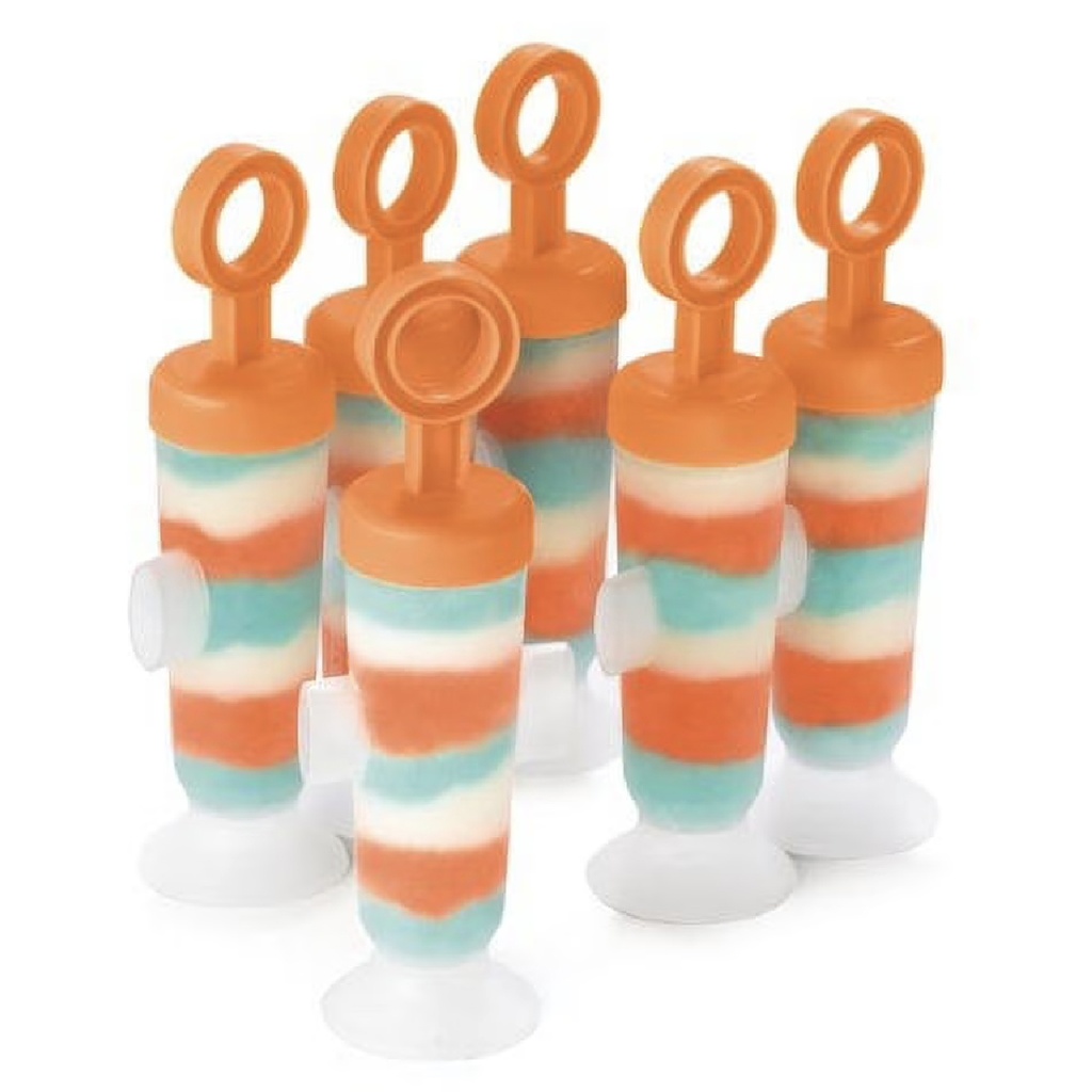 Set de 6 moldes para helado de ajuste a presión figura circular (Outlet) - Cuisipro